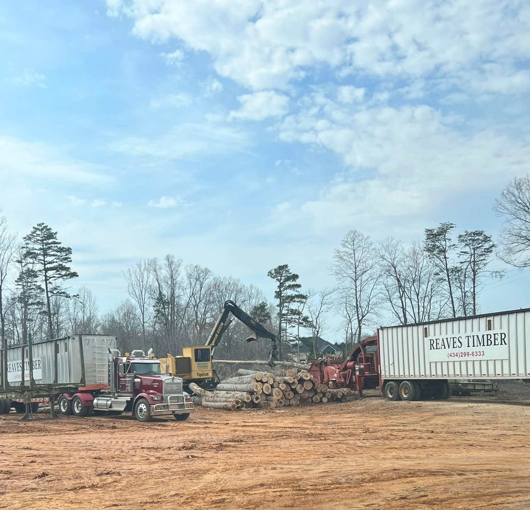 loading trucks land clearing service